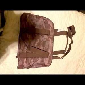 Pink duffel bag